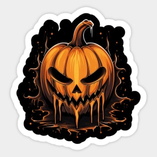 Dripping Pumpkin Halloween -  Jack o'lantern Sticker